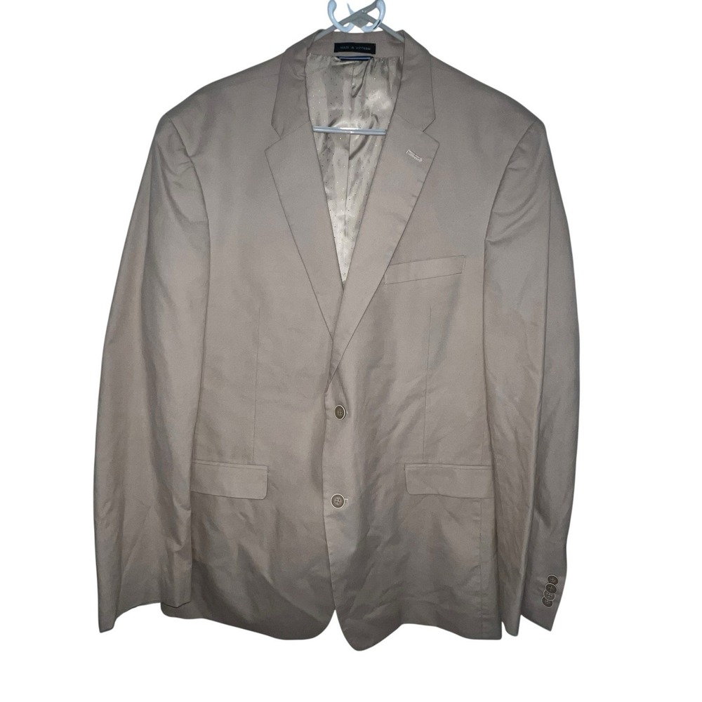 Tommy Hilfiger Beige Men's Sports Jacket Blazer Cotton Blend Size‎ L44 W000831